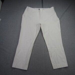 LAUREN Ralph Lauren Pants Womens 14‎ White Capri High Rise Straight Leg Stretch